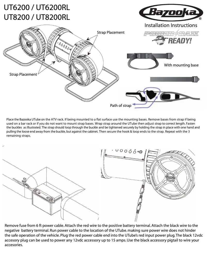 Page 1 de la notice Manuel utilisateur Bazooka UT8200RL
