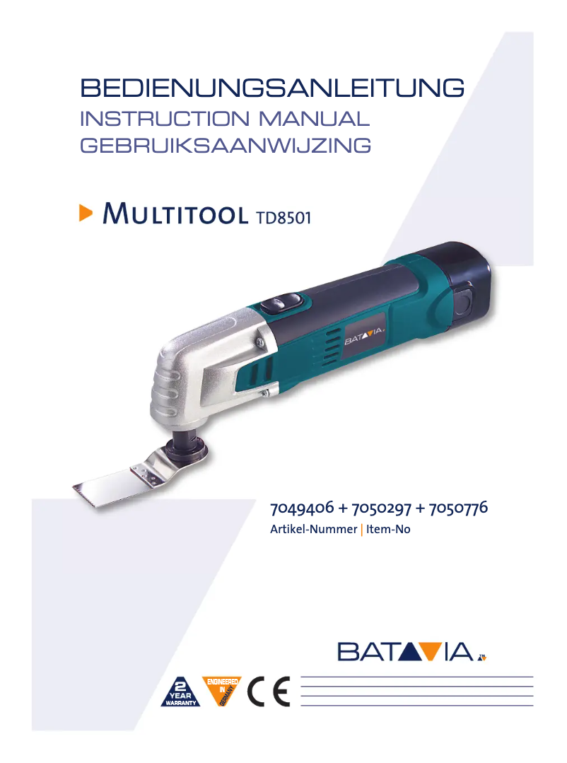 Imagen de la primera página del manual del dispositivo TD8501