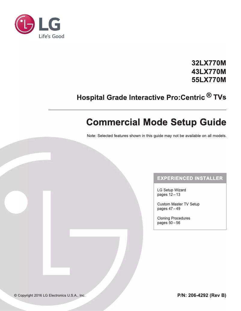 Page n°1 - Manuel utilisateur LG 32LX770M