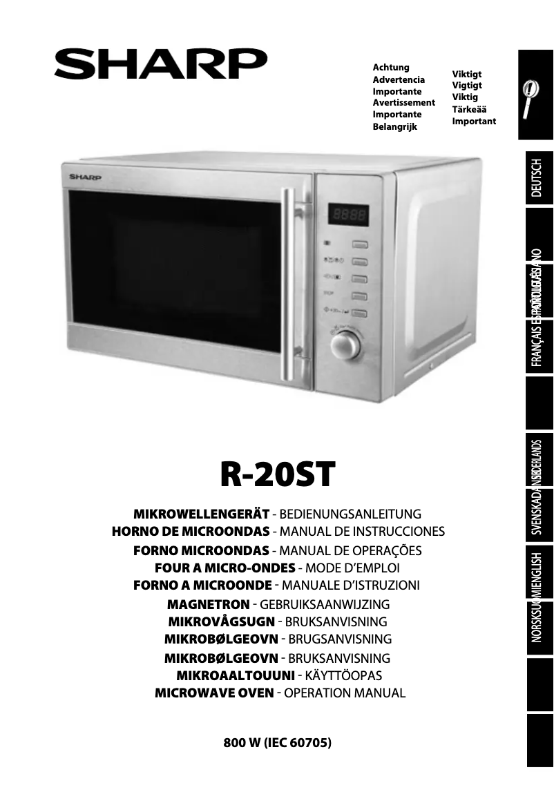 Página 1 del manual Manual de usuario Sharp R-20ST