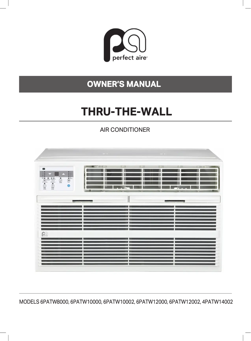 Page 1 de la notice Manuel utilisateur Perfect Aire 6PATW8000