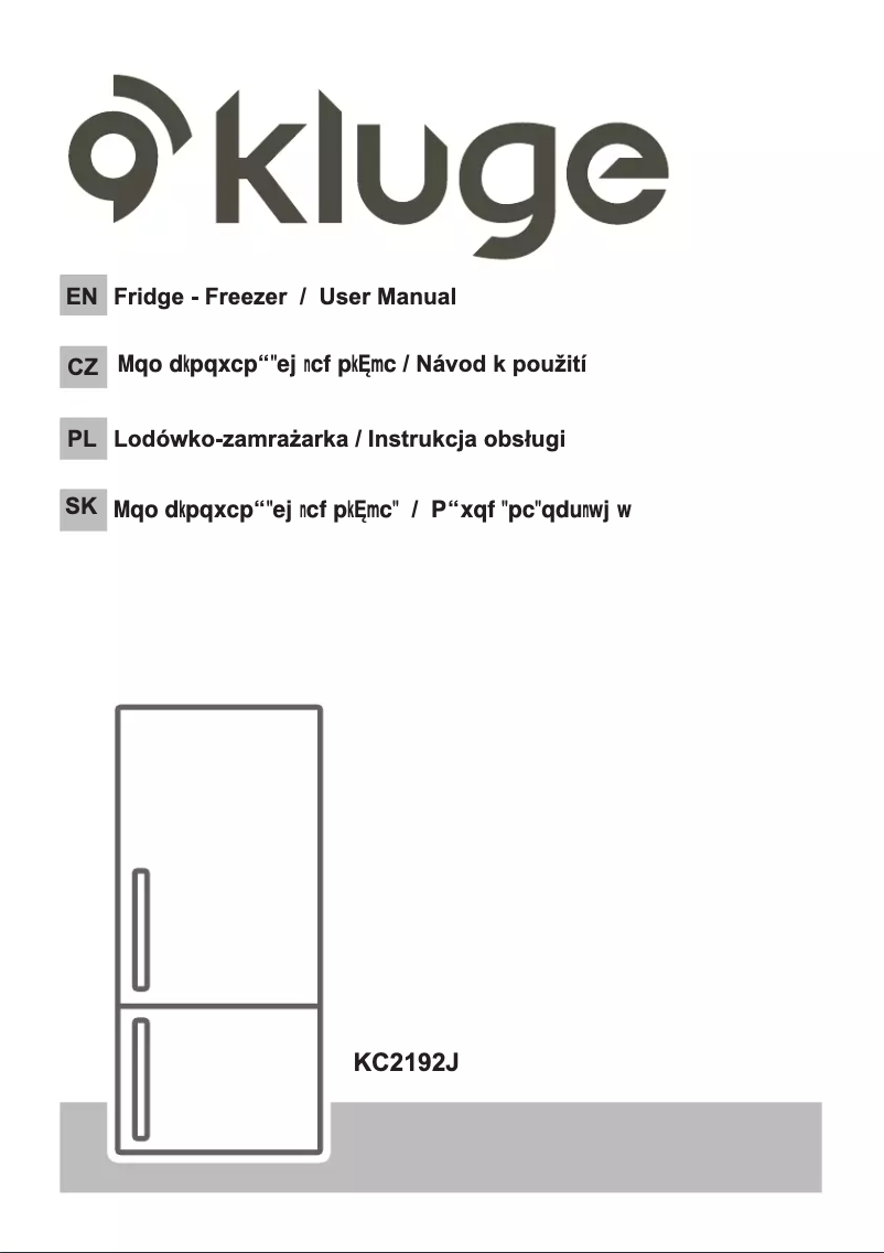 Image de la première page du manuel de l'appareil KC2192J