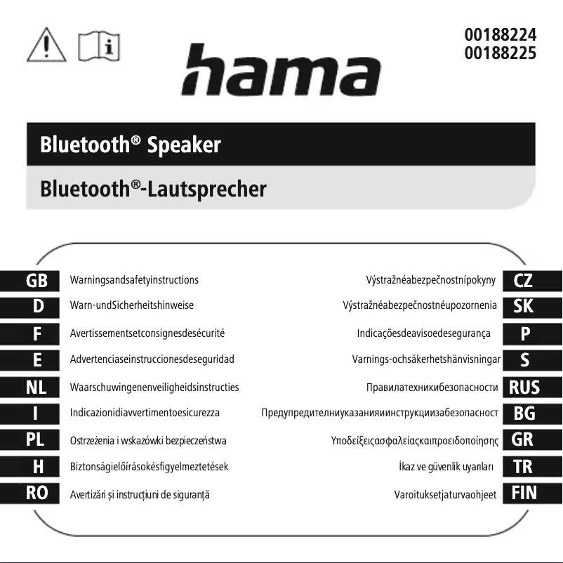 Página 1 del manual Instrucciones de seguridad Hama Pocket 3.0