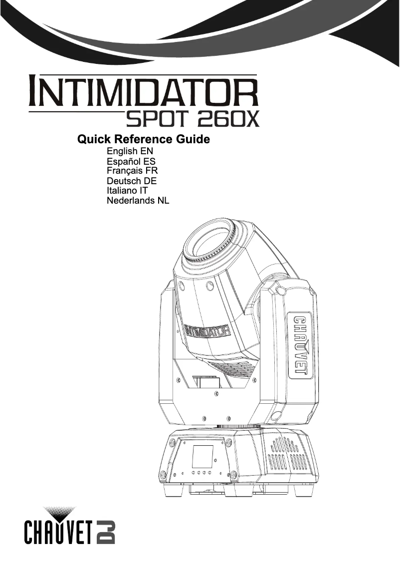 Image de la première page du manuel de l'appareil Intimidator Spot 260X