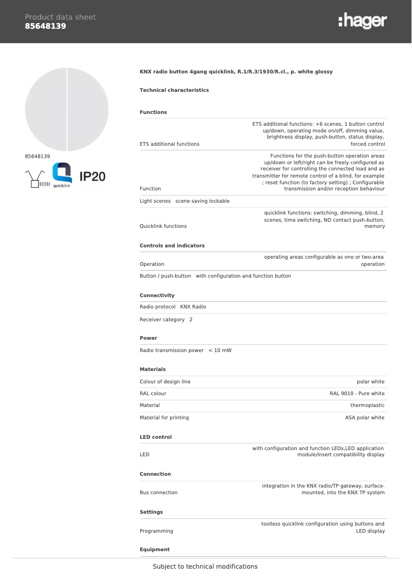 Image de la première page du manuel de l'appareil 85648139