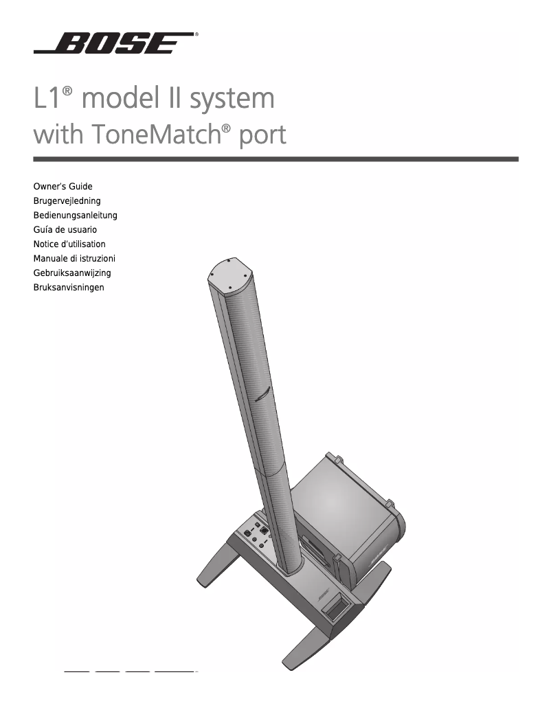 Page n°1 - Manuel utilisateur Bose B1