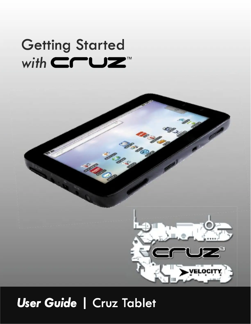 Page n°1 - Manuel utilisateur Velocity Micro Cruz Tablet T105