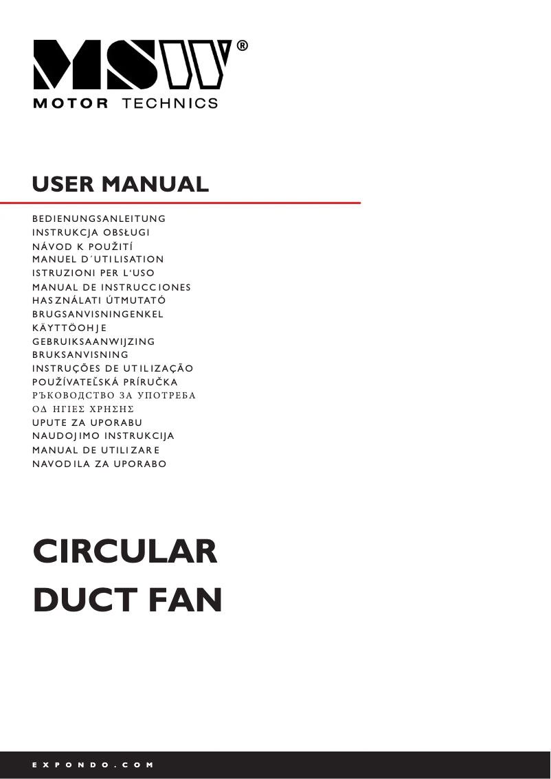 Page 1 de la notice Manuel utilisateur MSW MSW-CDAIR-200S