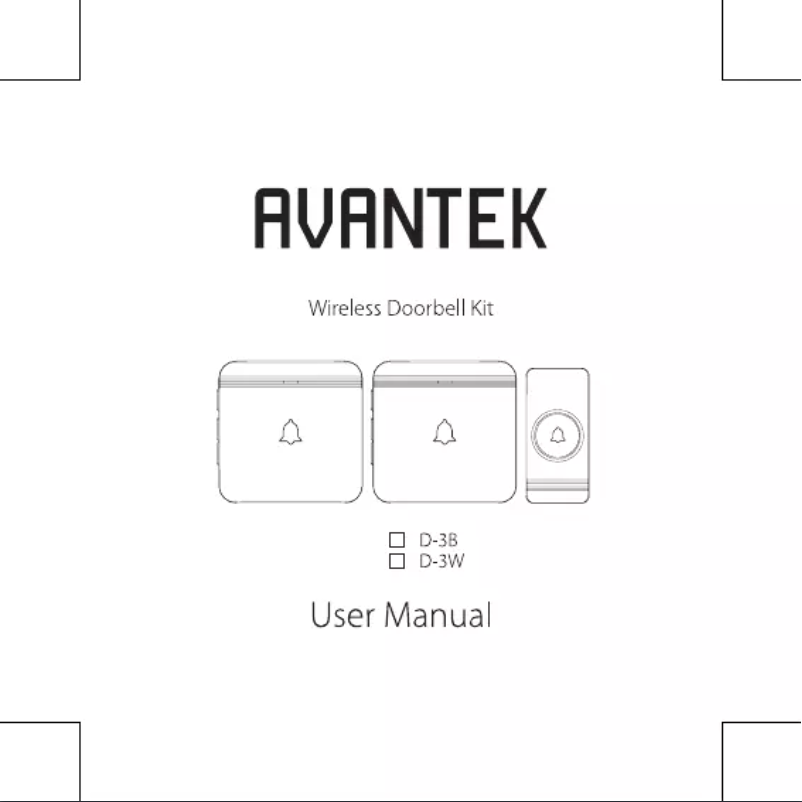 Page n°1 - Manuel utilisateur AVANTEK D-3W