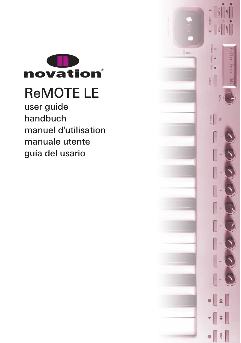 Page 1 de la notice Manuel utilisateur Novation ReMOTE 49 LE