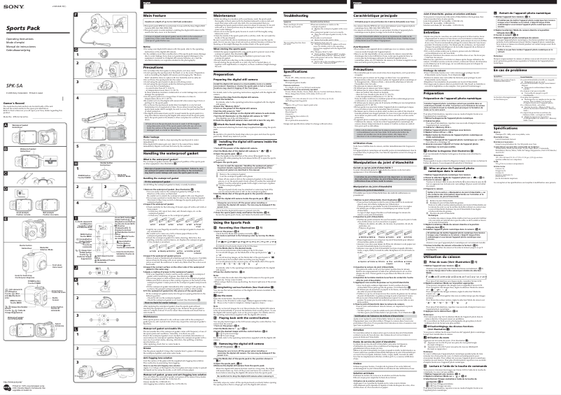 Image de la première page du manuel de l'appareil SPK-SA