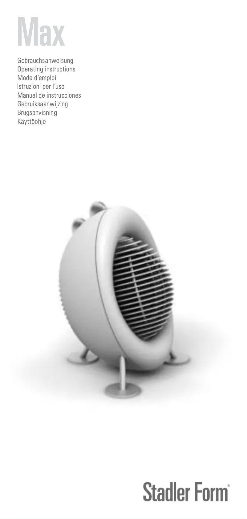Página 1 del manual Manual de usuario Stadler Form Max