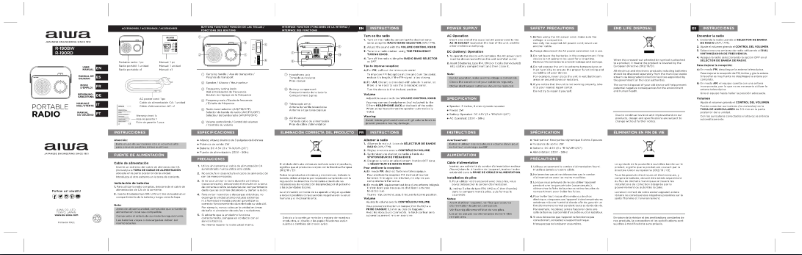 First page image of the manual for R-190RD