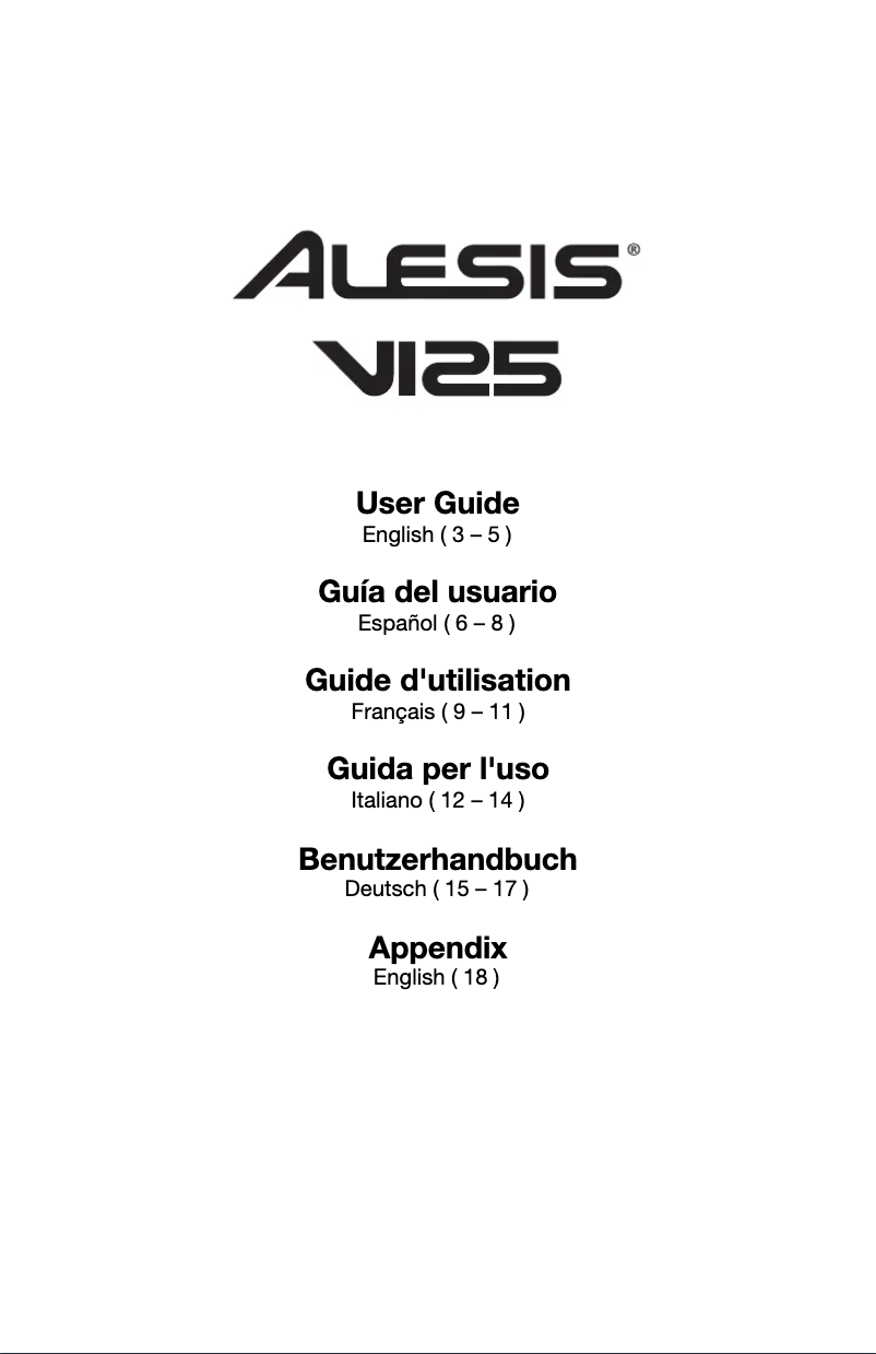 Image de la première page du manuel de l'appareil VI25