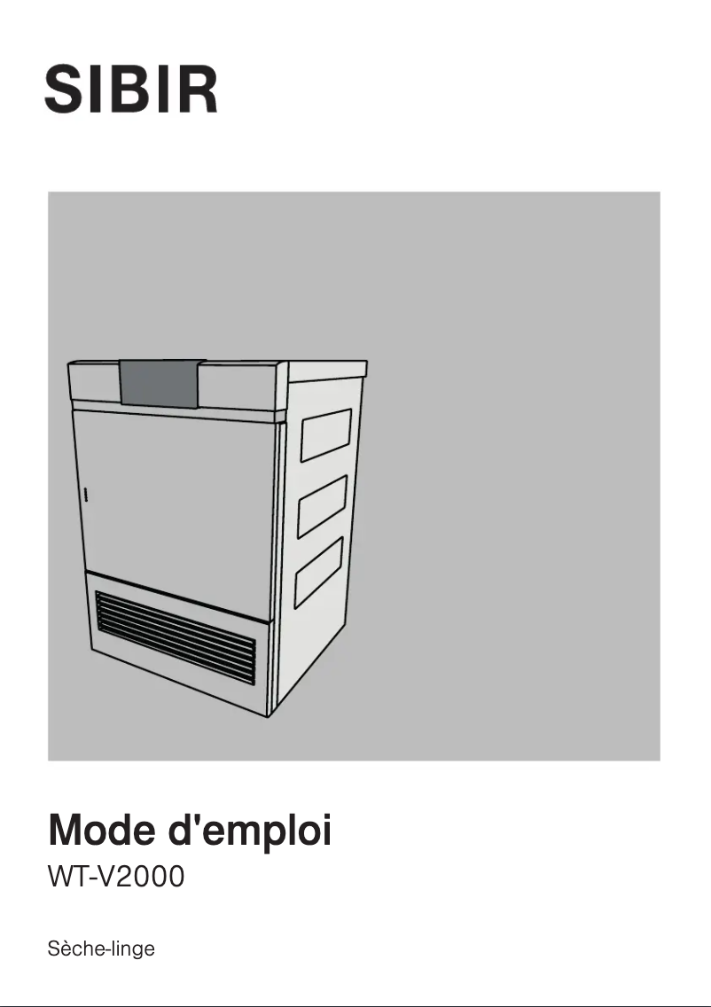 Página 1 del manual Manual de usuario SIBIR WT-V2000