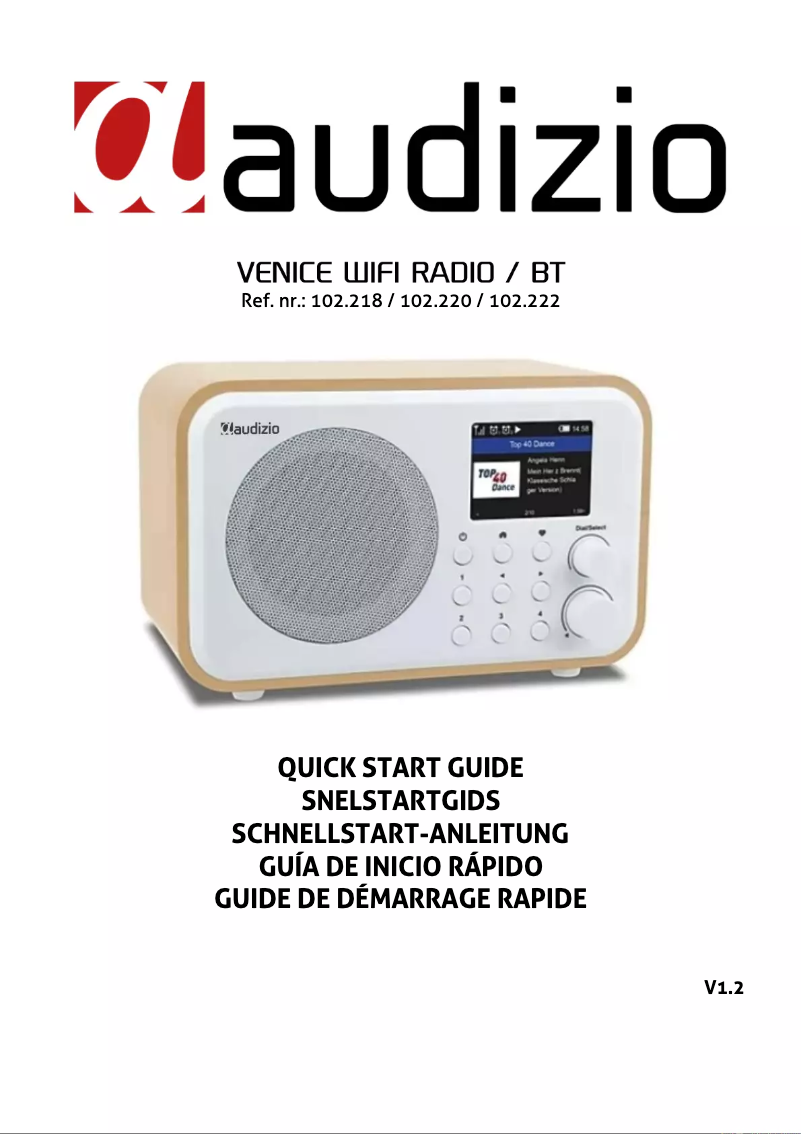 Página 1 del manual Guía de inicio rápido Audizio Venice