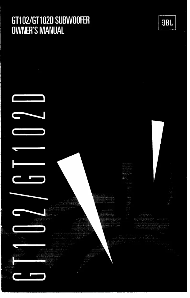 Page n°1 - Manuel utilisateur JBL Grand Touring GT102D