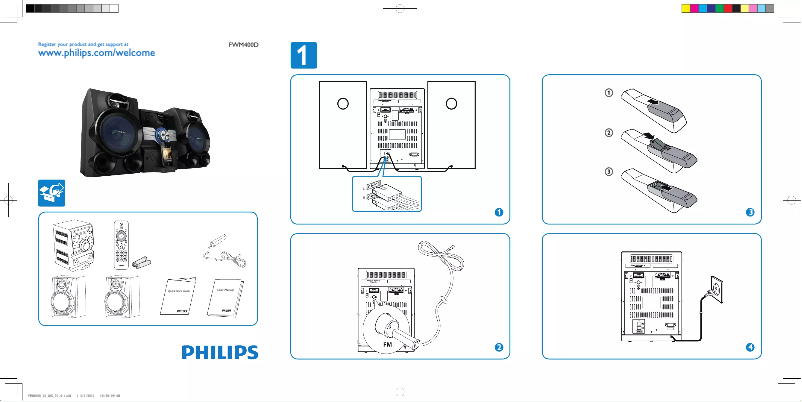 Página 1 del manual Guía de inicio rápido Philips FWM400D