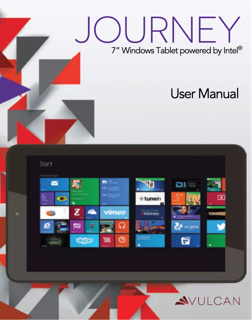 Page n°1 - Manuel utilisateur Vulcan Journey