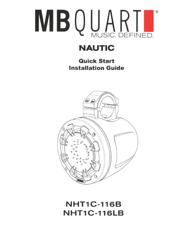 Page 1 de la notice Manuel utilisateur MB Quart NHT1C-116LB
