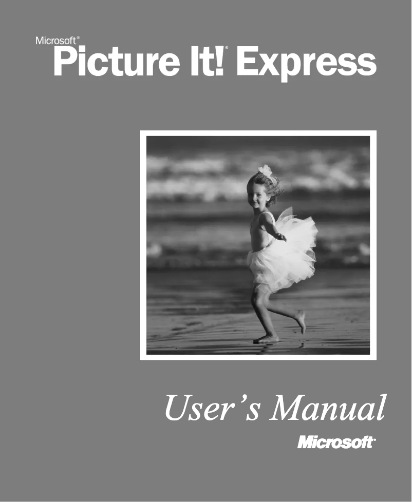 Page 1 de la notice Manuel utilisateur Microsoft Picture It! Express