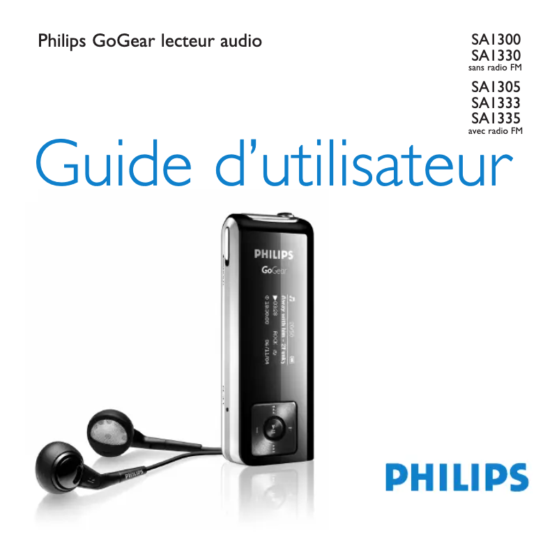 Page n°1 - Manuel utilisateur Philips GoGear SA1330