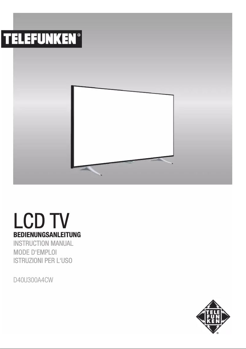 Page n°1 - Manuel utilisateur Telefunken D40U300A4CW