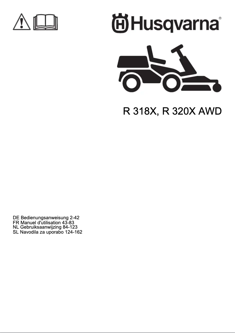 Page n°1 - Manuel utilisateur Husqvarna R 318X