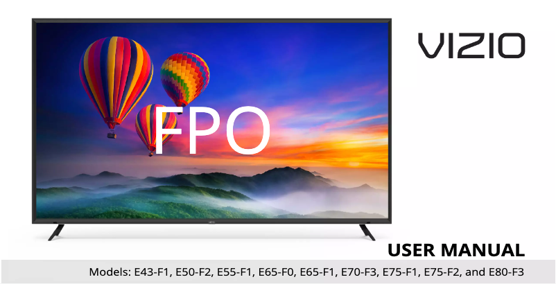 Page 1 de la notice Mode d'emploi VIZIO E75-F2