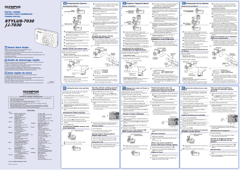 Image de la première page du manuel de l'appareil Stylus 7030