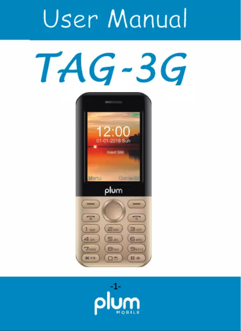 Page n°1 - Manuel utilisateur Plum Tag 3G