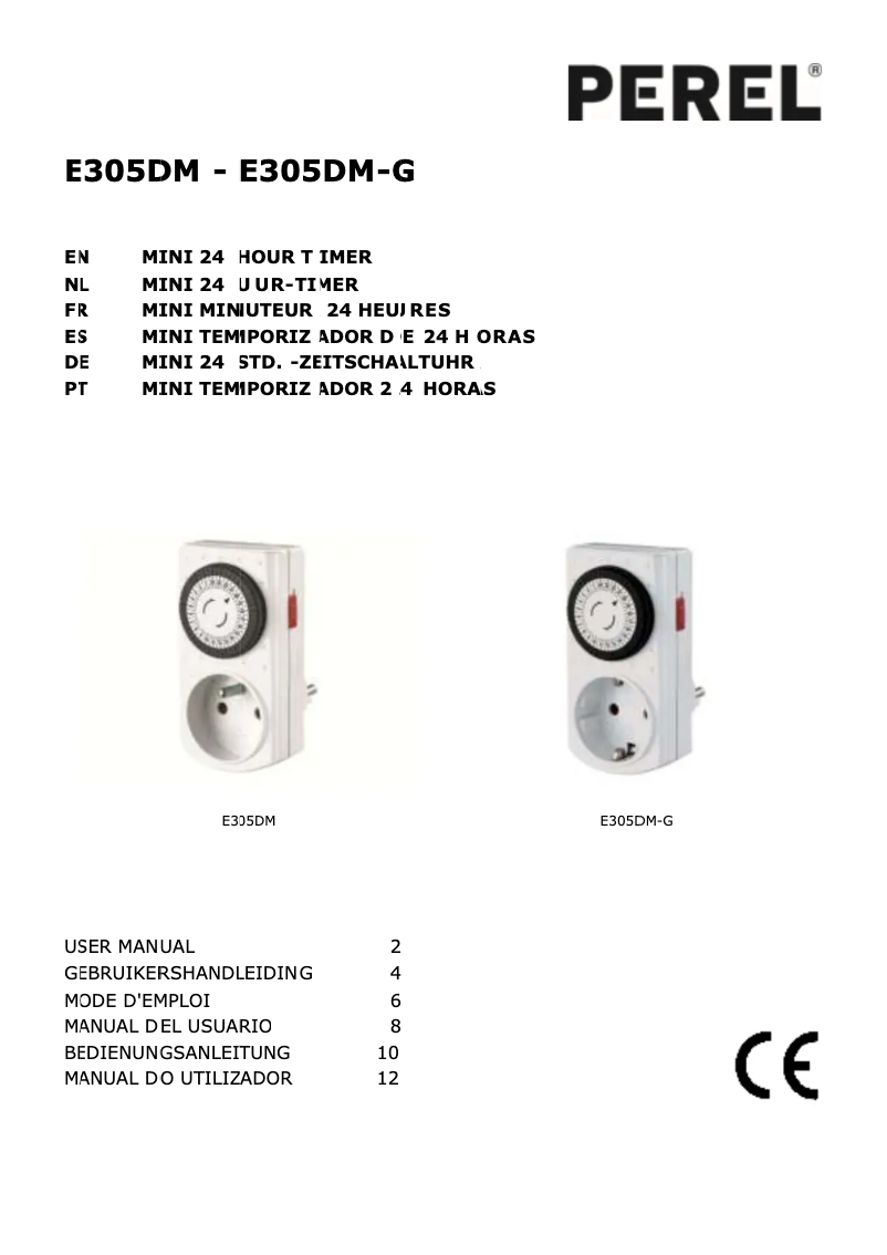 Page n°1 - Manuel utilisateur Perel E305DM-G