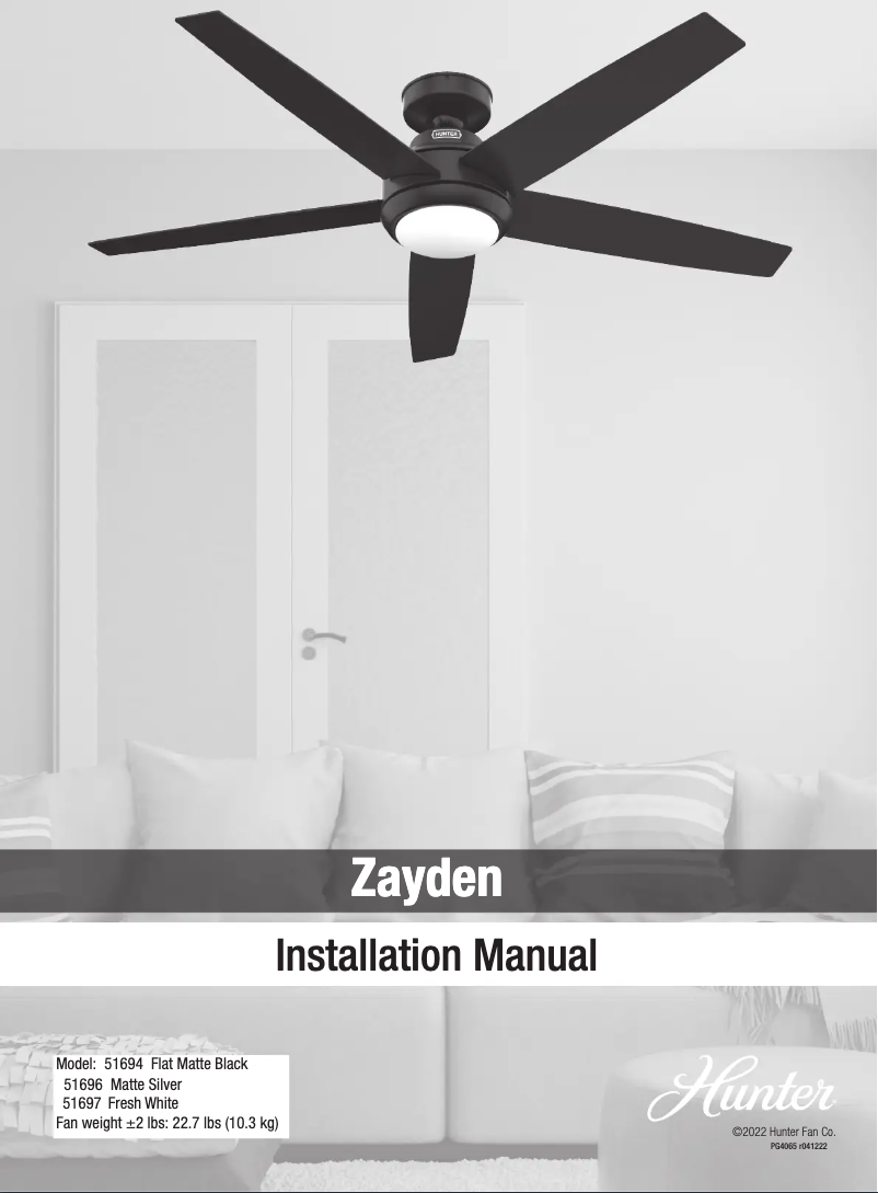 Image de la première page du manuel de l'appareil Zayden