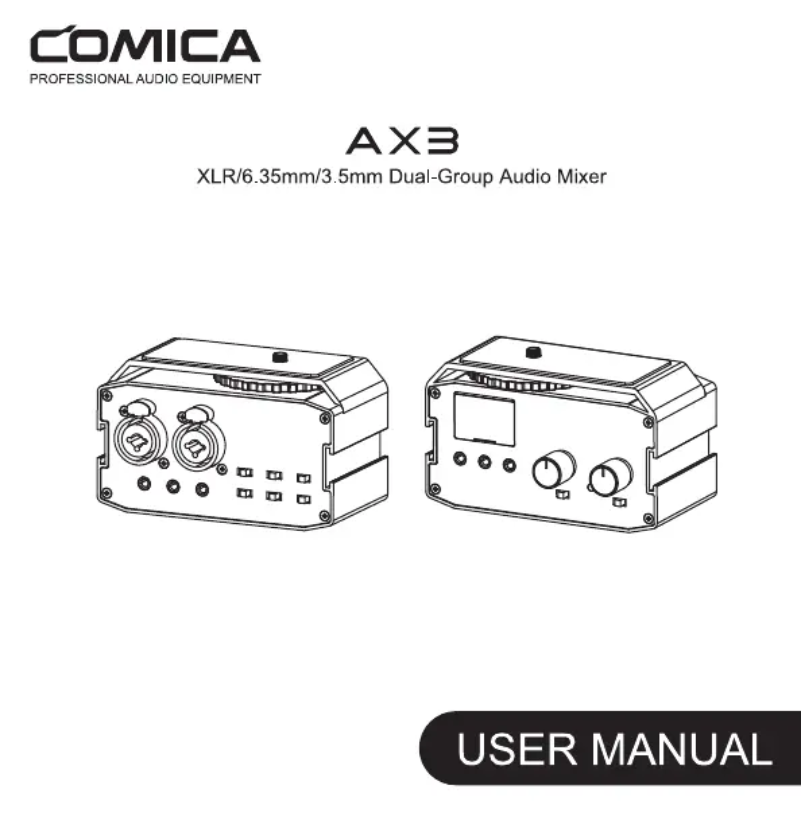 Página 1 del manual Manual de usuario Comica AX3