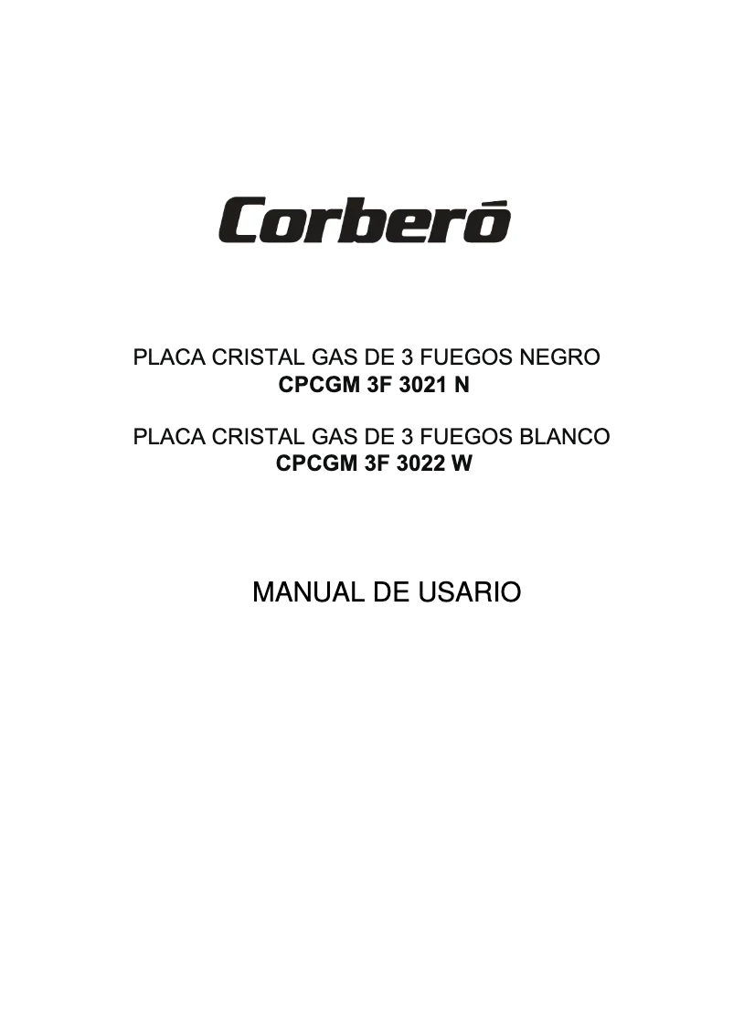 Image de la première page du manuel de l'appareil CPCGM3F3022W