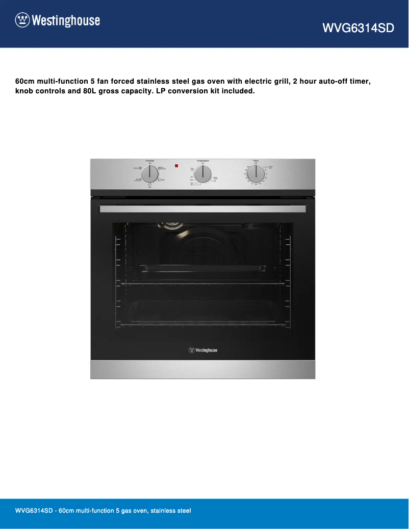 Image de la première page du manuel de l'appareil WVG6314SD