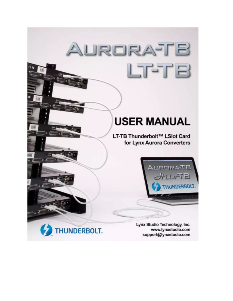Image de la première page du manuel de l'appareil Aurora LT-TB
