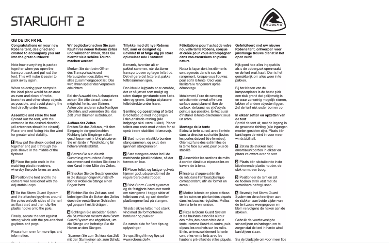 Page n°1 - Manuel utilisateur Robens Starlight 2