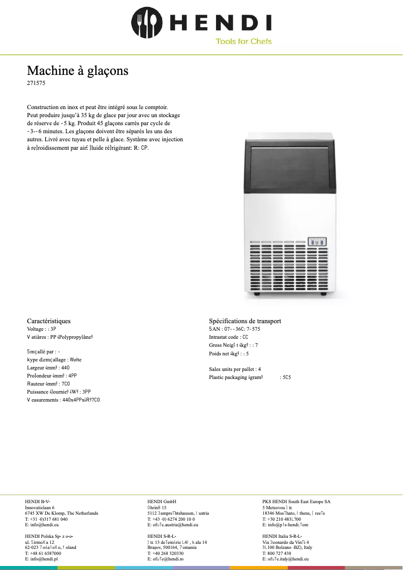 Image de la première page du manuel de l'appareil 271575