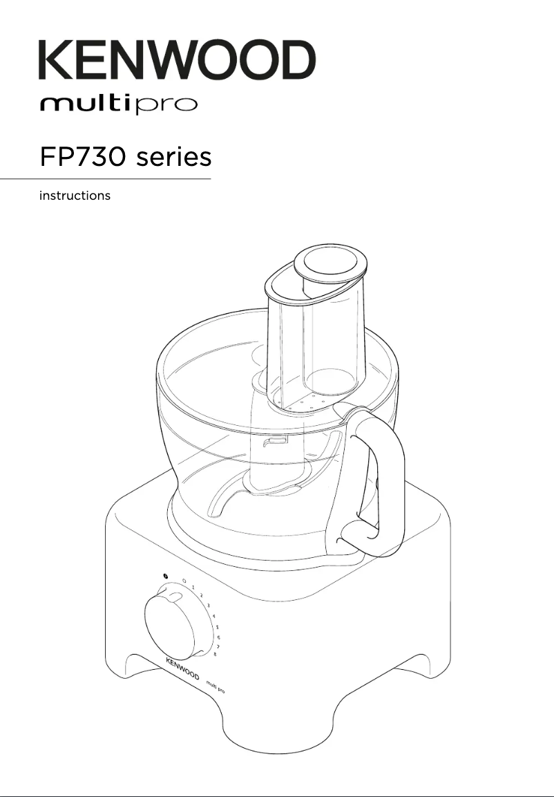 Page n°1 - Manuel utilisateur Kenwood Multipro Classic FP730
