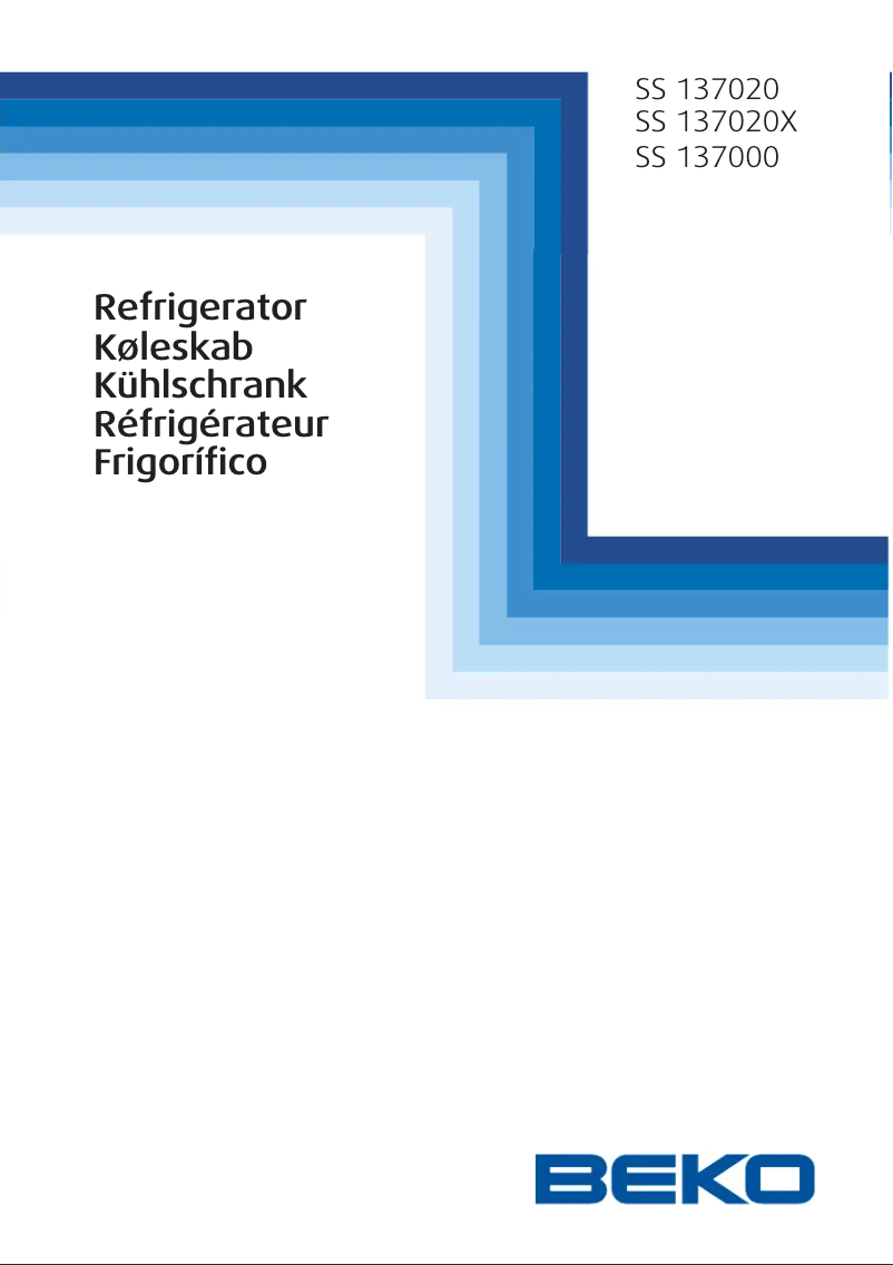 Page 1 de la notice Manuel utilisateur Beko SS137020X