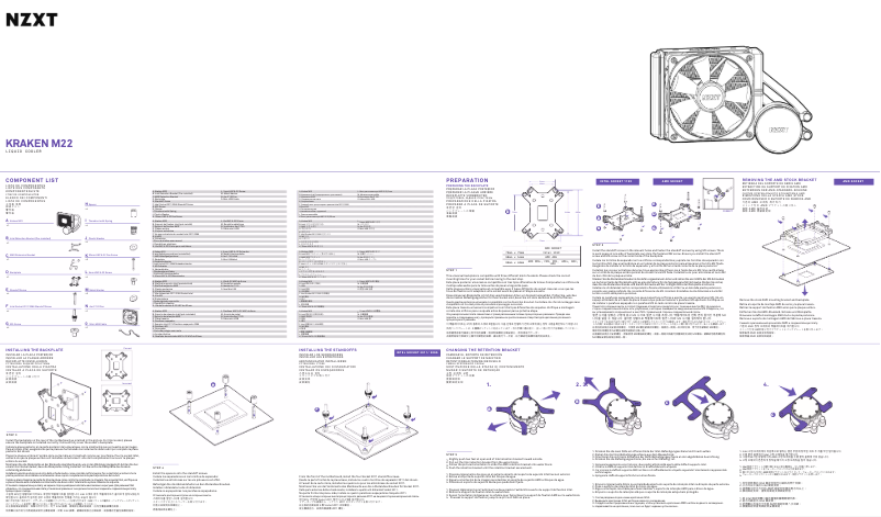 Page n°1 - Manuel utilisateur NZXT Kraken M22