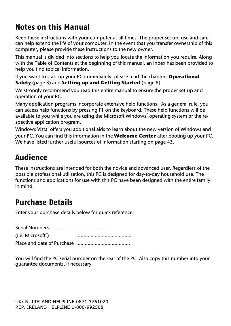 Page 1 de la notice Manuel utilisateur Medion Akoya E7330 D (MD 8335)