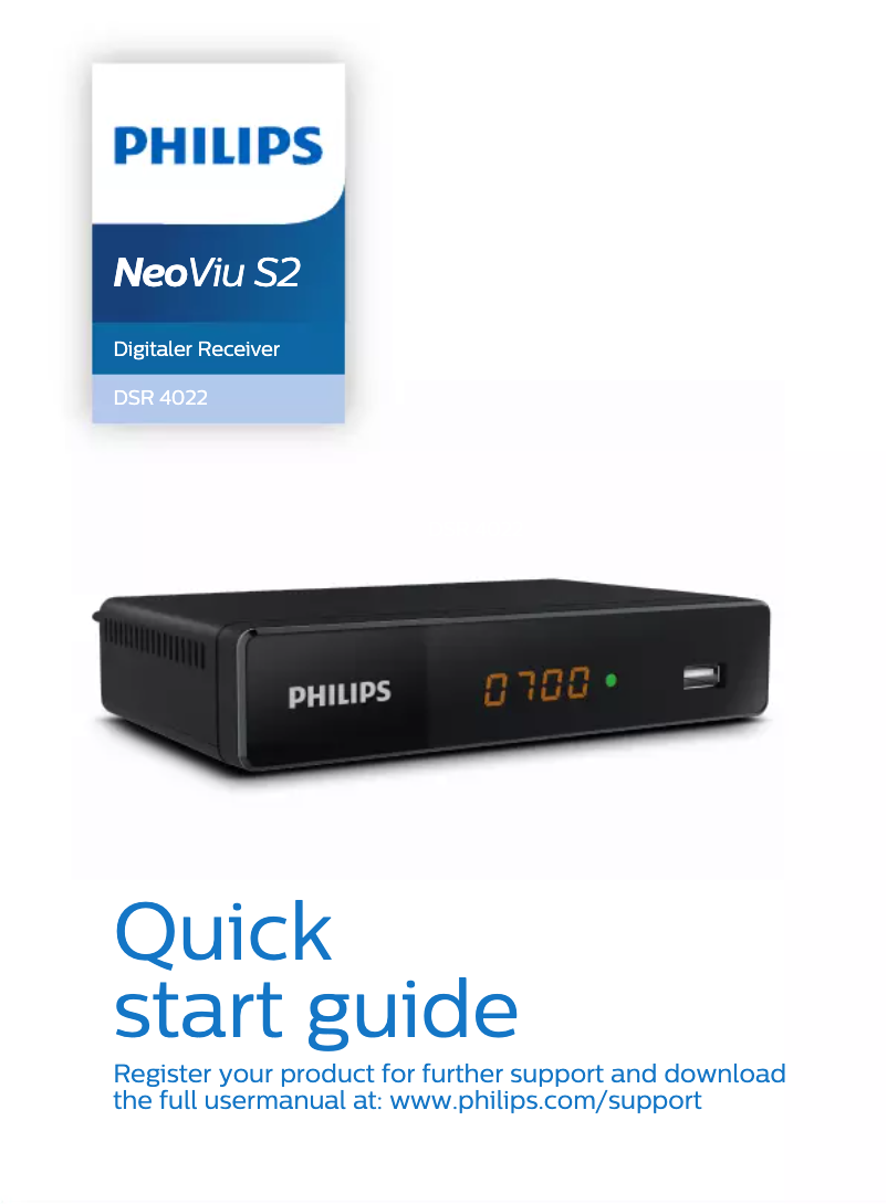 Image de la première page du manuel de l'appareil NeoViu S2 DSR 4022