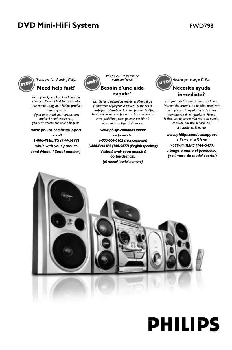 Página 1 del manual Manual de usuario Philips FWD798