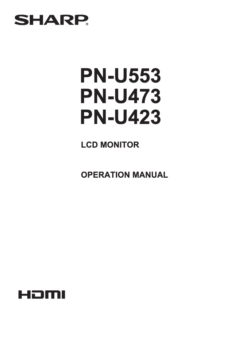 Image de la première page du manuel de l'appareil PNU-553