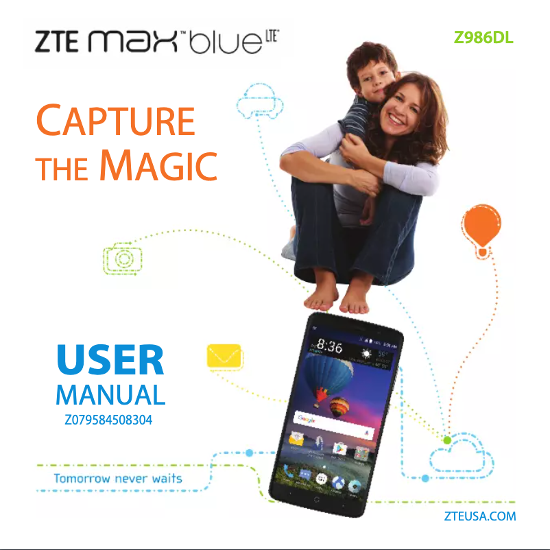 Página 1 del manual Manual de usuario ZTE Max Blue LTE