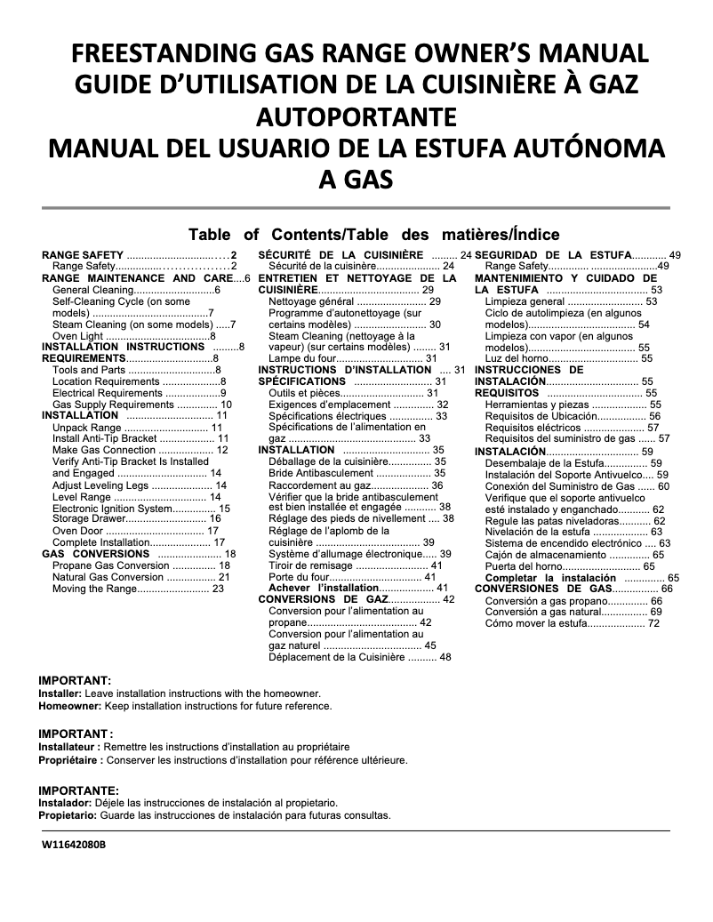 Page n°1 - Manuel utilisateur Maytag MFGS4030RB