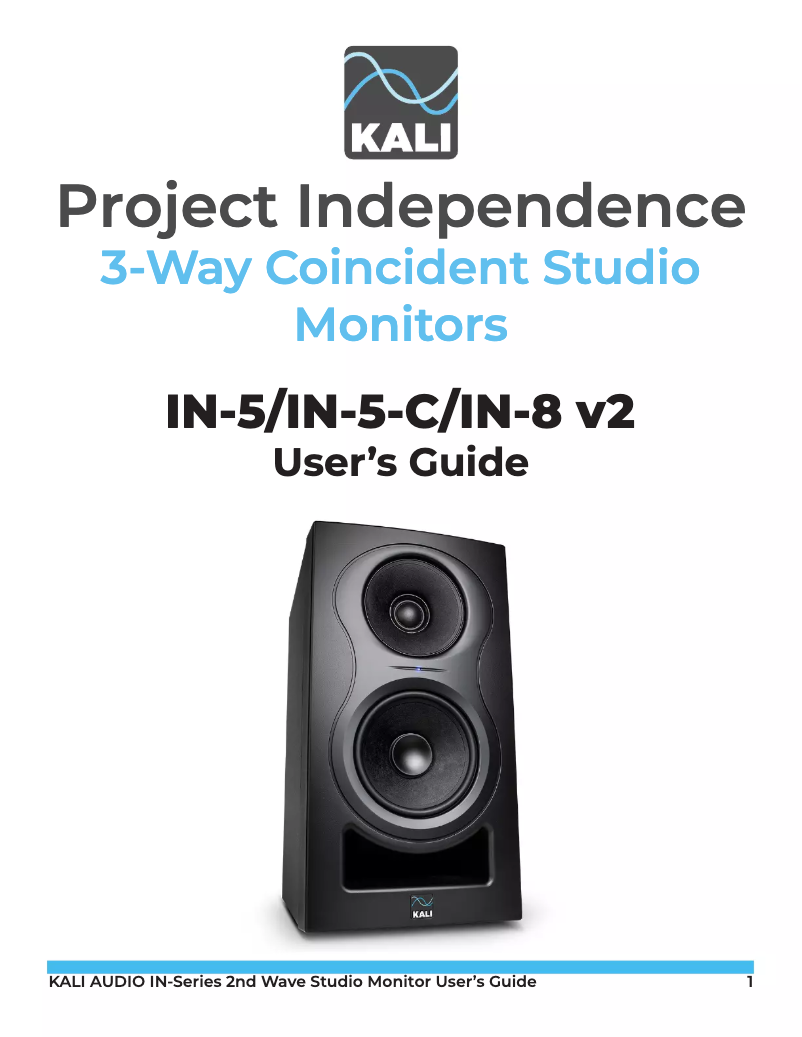 Page 1 de la notice Manuel utilisateur Kali Audio Independence IN-8