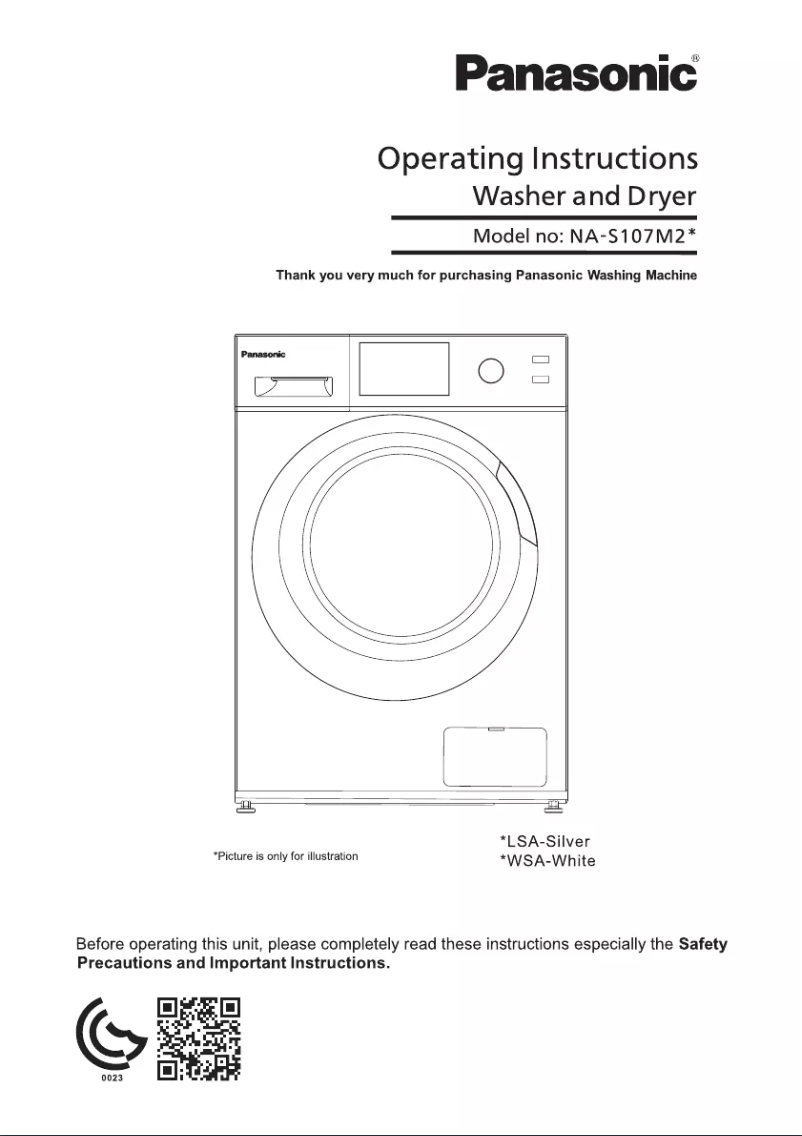 Page n°1 - Manuel utilisateur Panasonic NA-S107